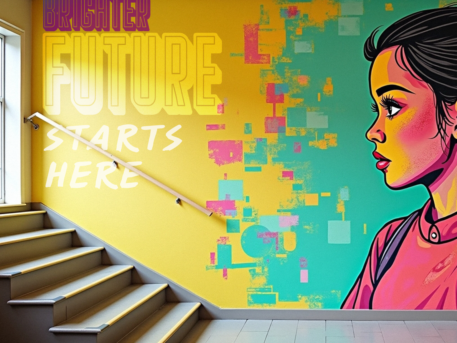 School Stairwell Graphics